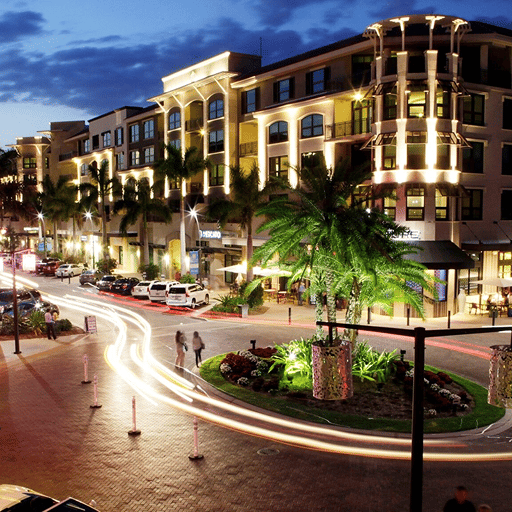 Busy shopping area