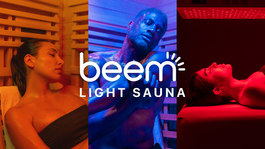 beem light sauna man woman red light therapy wellness